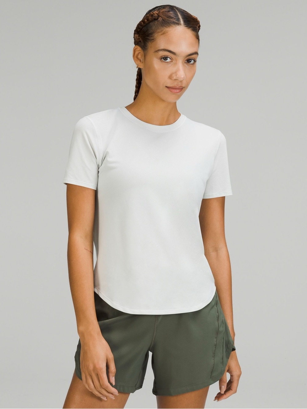 lululemon athletica Women’s High Neck Run and Train Tee - Vapor
